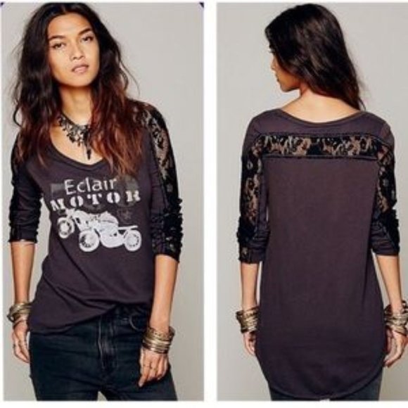 Free People Tops - Free People We The Free Lady In Lace Combo